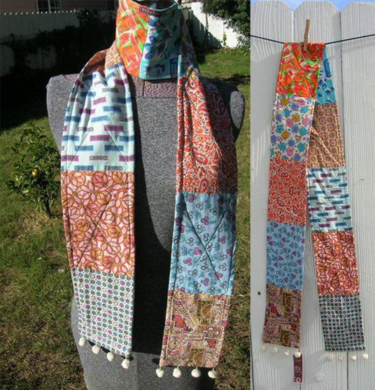 vintage patch scarf