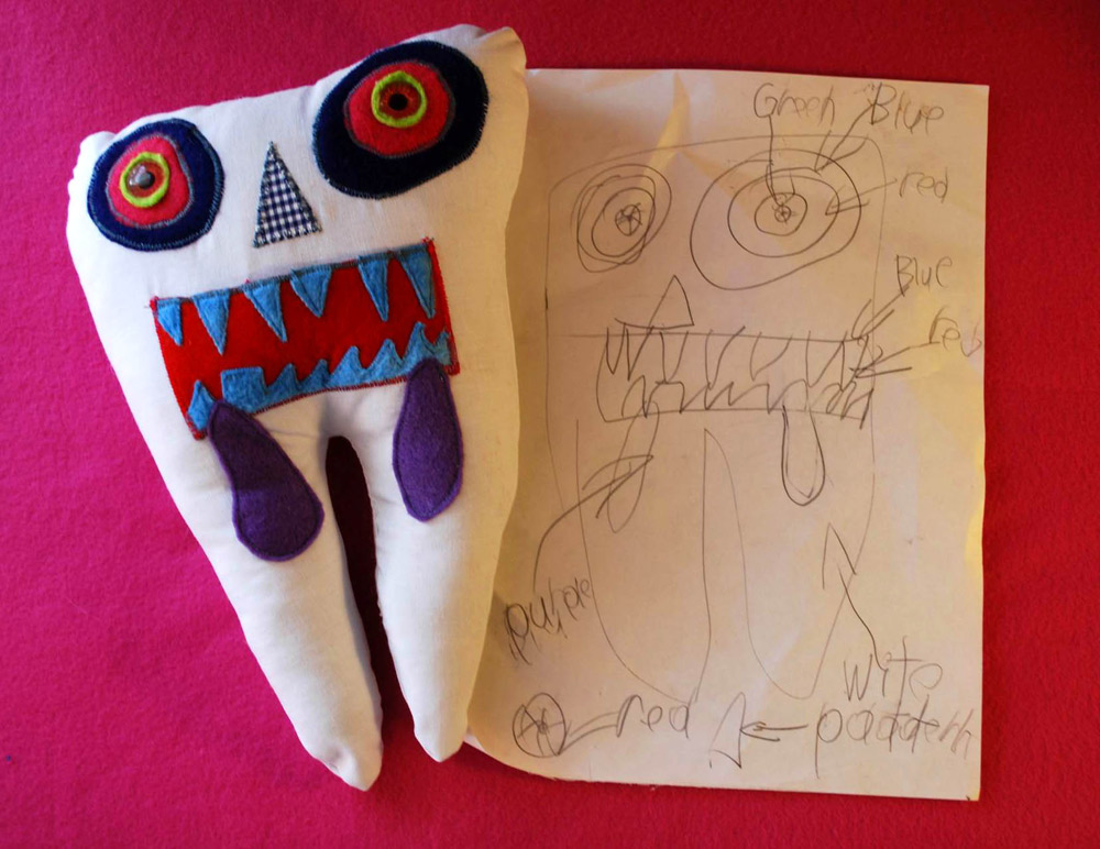 custom tooth pillow